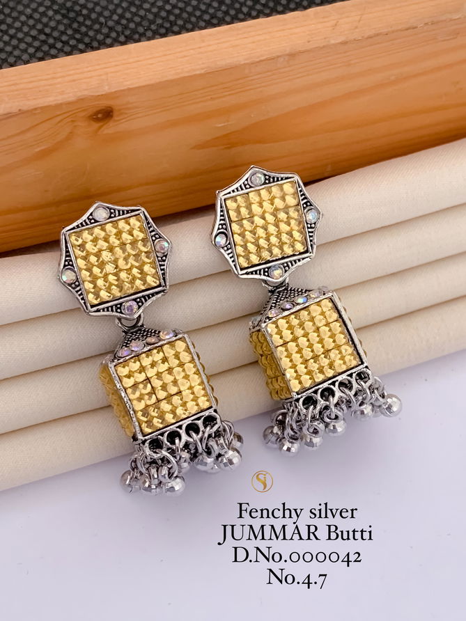 3 Fancy Navratri Special Silver Earrings Wholesale Shop In Surat
